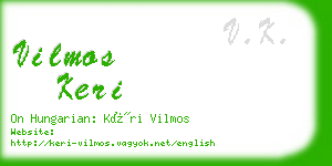 vilmos keri business card